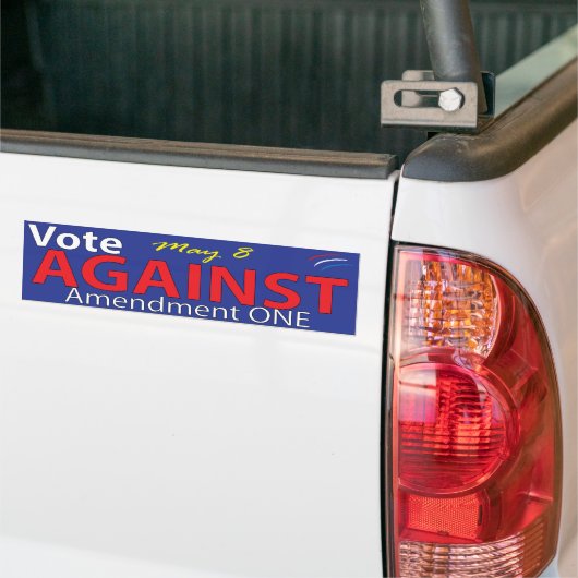 Stemming tegen amendement 1 in North Carolina Bumpersticker (Op Truck)