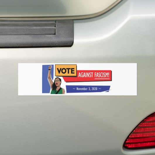 Stemming tegen fascistische Bumpersticker (Op auto)