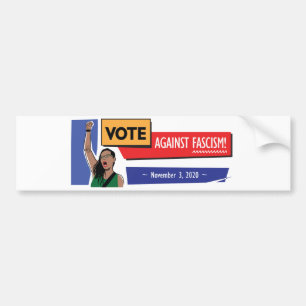Stemming tegen fascistische Bumpersticker