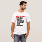 Stemming tegen Greg Abbott Texas Democraat Word Po T-shirt (Voorkant volledig)