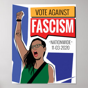 Stemming tegen het fascistische Poster