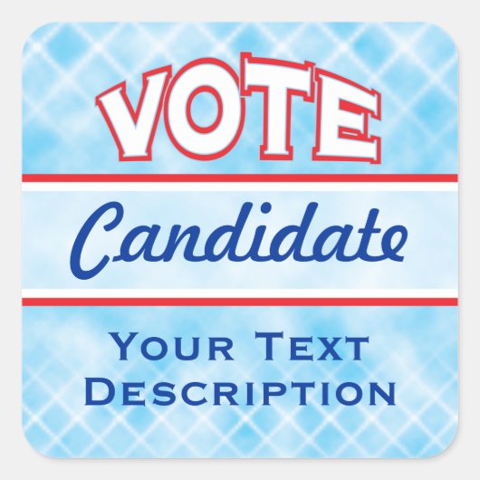 STEMMING Tekststickers aanpassen Vierkante Sticker (Voorkant)