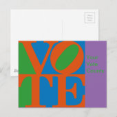 STEMMING teruggetrokken van 1970 LOVE Briefkaart (Voorkant / Achterkant)