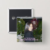 STEMMING "TIFFANY NELSON" VIERKANTE BUTTON 5,1 CM (Voorkant /achterkant)