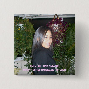 STEMMING "TIFFANY NELSON" VIERKANTE BUTTON 5,1 CM