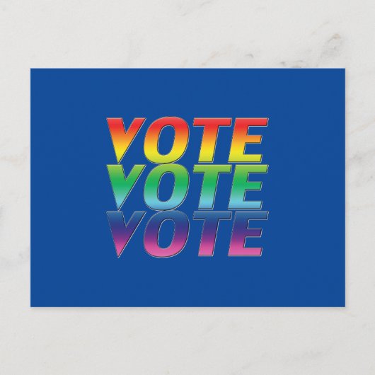 "Stemming" trots lgbtq lgbt regenboog blauw Briefkaart (Voorkant)