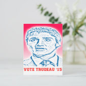 Stemming: Trudeau '15 Briefkaart (Staand voorkant)
