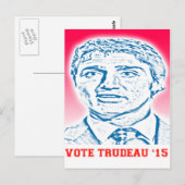 Stemming: Trudeau '15 Briefkaart (Voorkant / Achterkant)