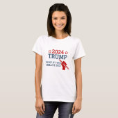 Stemming Trump 2024 Gevecht bij de stembus T-shirt (Voorkant volledig)