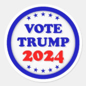 Stemming Trump 2024 Republikeinse Partij Ronde Sticker (Voorkant)