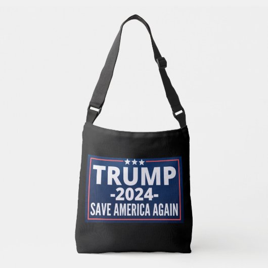 stemming, trump 2024, trump2024, 2024, trump 2020 crossbody tas (Voorkant)