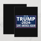 stemming, trump 2024, trump2024, 2024, trump 2020 save the date (Voorkant / Achterkant)