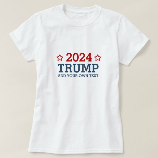 Stemming Trump 2024 - voeg uw eigen gepersonalisee T-shirt (Design voorkant)