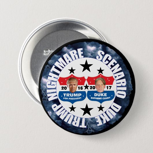 Stemming trump; Haal Duke Ronde Button 7,6 Cm (Voorkant /achterkant)