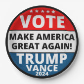 Stemming Trump Vance 2024 Papieren Bordje (Voorkant)