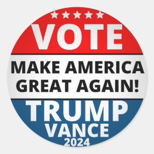 Stemming Trump Vance 2024 Ronde Sticker