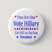 Stemming: twee voor één ronde button 5,7 cm (Voorkant)