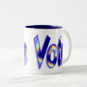 Stemming Tweekleurige Koffiemok (Voorkant rechts)
