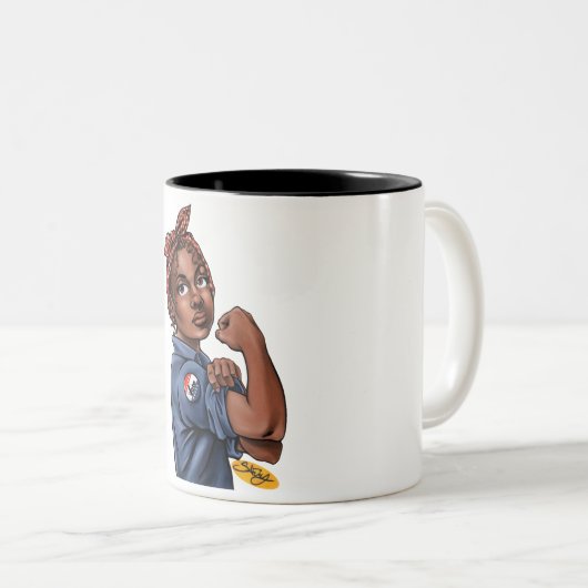 Stemming Tweekleurige Koffiemok (Voorkant rechts)