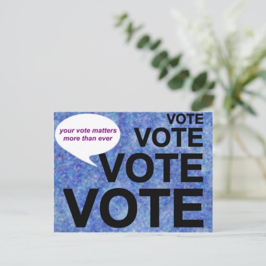 STEMMING / Uw stem is meer dan ooit van belang Briefkaart (Staand voorkant)