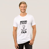 Stemming van de Dag: Kalm – Vreedzame Stickfigure Tri-Blend Shirt (Voorkant volledig)