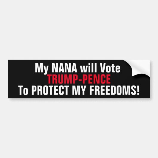 STEMMING VAN DE TRUMP-PENCE-bumpersticker Bumpersticker (Voorkant)