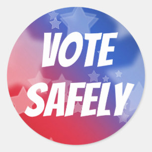 Stemming veilig ronde sticker