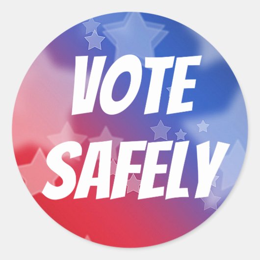 Stemming veilig ronde sticker (Voorkant)