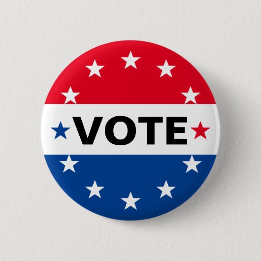 Stemming Verkiezing Amerika Politiek Rood Wit Blau Ronde Button 5,7 Cm (Voorkant)