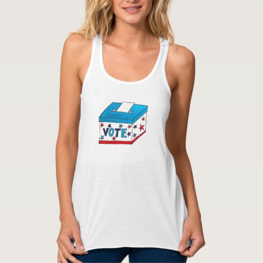 STEMMING Verkiezingsdag VS Stemmen Stembus Polls Tanktop (Voorkant)