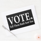 STEMMING, vertel hen dat Ruth Bader Ginsburg je st Rechthoekige Sticker (Envelop)