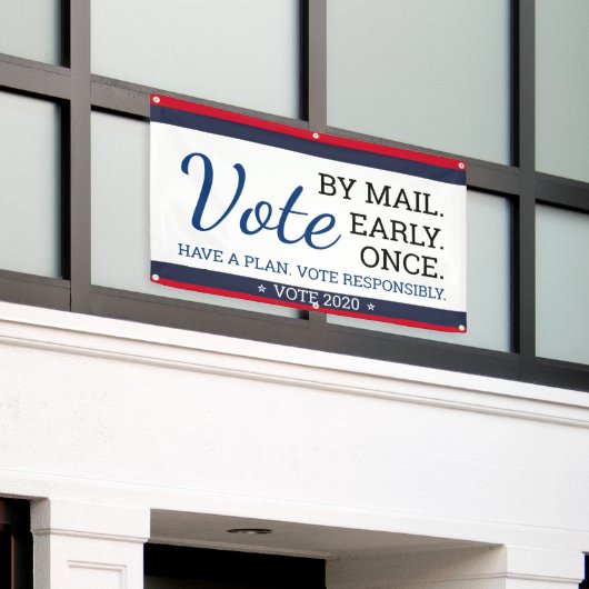 Stemming via e-mail: vervroegd na de verkiezingen  spandoek (Buitenkant Gebouw)