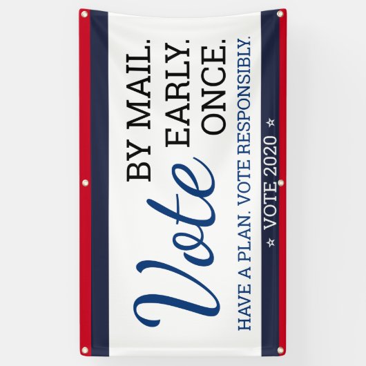 Stemming via e-mail: vervroegd na de verkiezingen  spandoek (Verticaal)