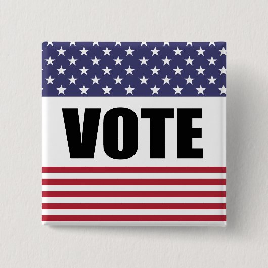 STEMMING VIERKANTE BUTTON 5,1 CM (Voorkant)