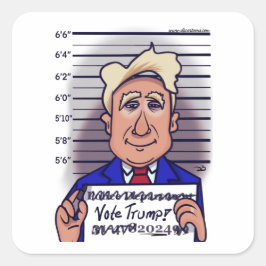 Stemming Vierkante Sticker