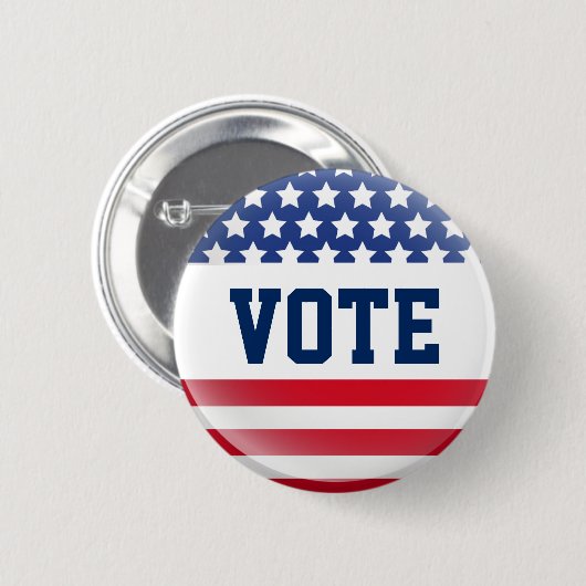 Stemming vlag pop ronde button 5,7 cm (Voorkant /achterkant)