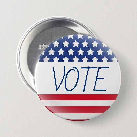 Stemming vlag pop ronde button 7,6 cm (Voorkant /achterkant)