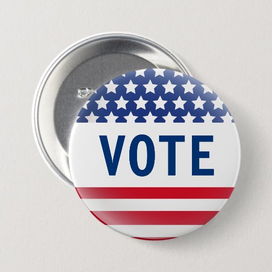 Stemming vlag pop ronde button 7,6 cm (Voorkant /achterkant)