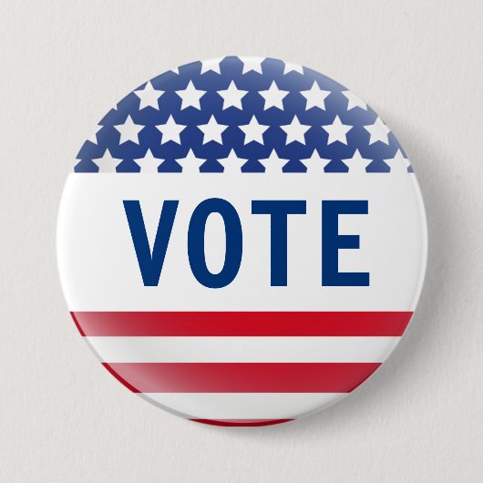 Stemming vlag pop ronde button 7,6 cm (Voorkant)