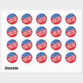 Stemming voor aangepaste verkiezingscampagne stick ronde sticker (Vel)