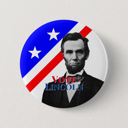 Stemming voor Abraham Lincoln Ronde Button 5,7 Cm (Voorkant)
