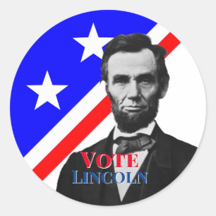 Stemming voor Abraham Lincoln Ronde Sticker