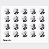 Stemming voor Abraham Lincoln Ronde Sticker (Vel)