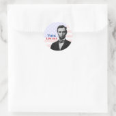 Stemming voor Abraham Lincoln Ronde Sticker (Tas)