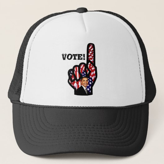 Stemming voor Barack Obama 2012, herkozen Obama_ Trucker Pet (Voorkant)