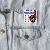 Stemming voor Barack Obama 2012_ Vierkante Button 5,1 Cm (In situ)