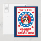 Stemming voor Beagle Briefkaart (Voorkant / Achterkant)