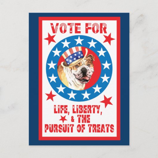 Stemming voor Bulldog Briefkaart (Voorkant)