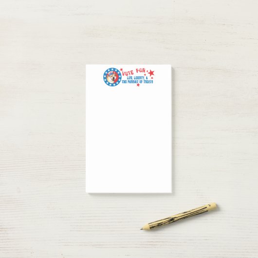 Stemming voor Bulldog Post-it® Notes (Op bureau)