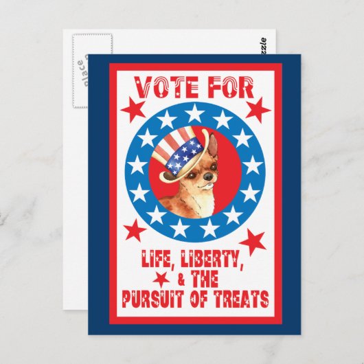 Stemming voor Chihuahua Briefkaart (Voorkant / Achterkant)